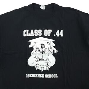 Obedience School Men’s Round Neck Class of .44 Gildan Black T Shirt Size 2XL
